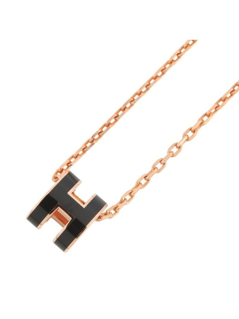 ★SOLD★ Hermes Necklace Mini Pop Black Pink Gold - Picture 1 of 9